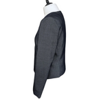 Hobbs Navy Pin Dot Open Wool Jacket UK 12