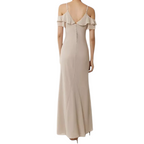 Coast Cream Chiffon Cold Shoulder Maxi Dress UK 12
