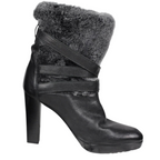 Russell & Bromley X Stuart Weitzman Buckle Faux Fur Lined Boots UK 5