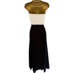 Debut Womens Black Ivory Pleat Bandeau Maxi Dress UK 8