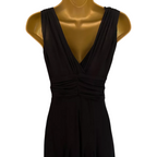 Karen Millen Black Silk Fit & Flare Dress UK 8
