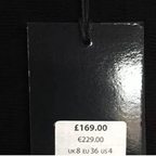 Mint Velvet Black Plunge Neck Shift Midi Dress UK 8 NWT