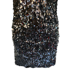 Topshop Black Teardrop Sequin Backless Mini Dress UK 6