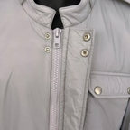 Topman Vintage Pale Grey & Blue Padded Zip Jacket Size M