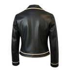 Gianni Versace Vintage Brown & Cream Lambs Leather Jacket UK 12